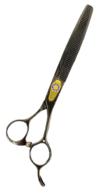 TESOURA SEM IDENTADA 7.5 PRETA CURVA P/BAIXO UAU+ - Imagem 2