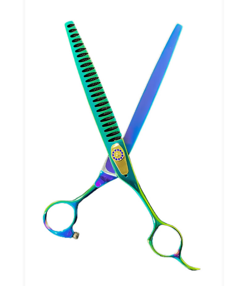 TESOURA TUBARAO 7.5 VERDE UAU+